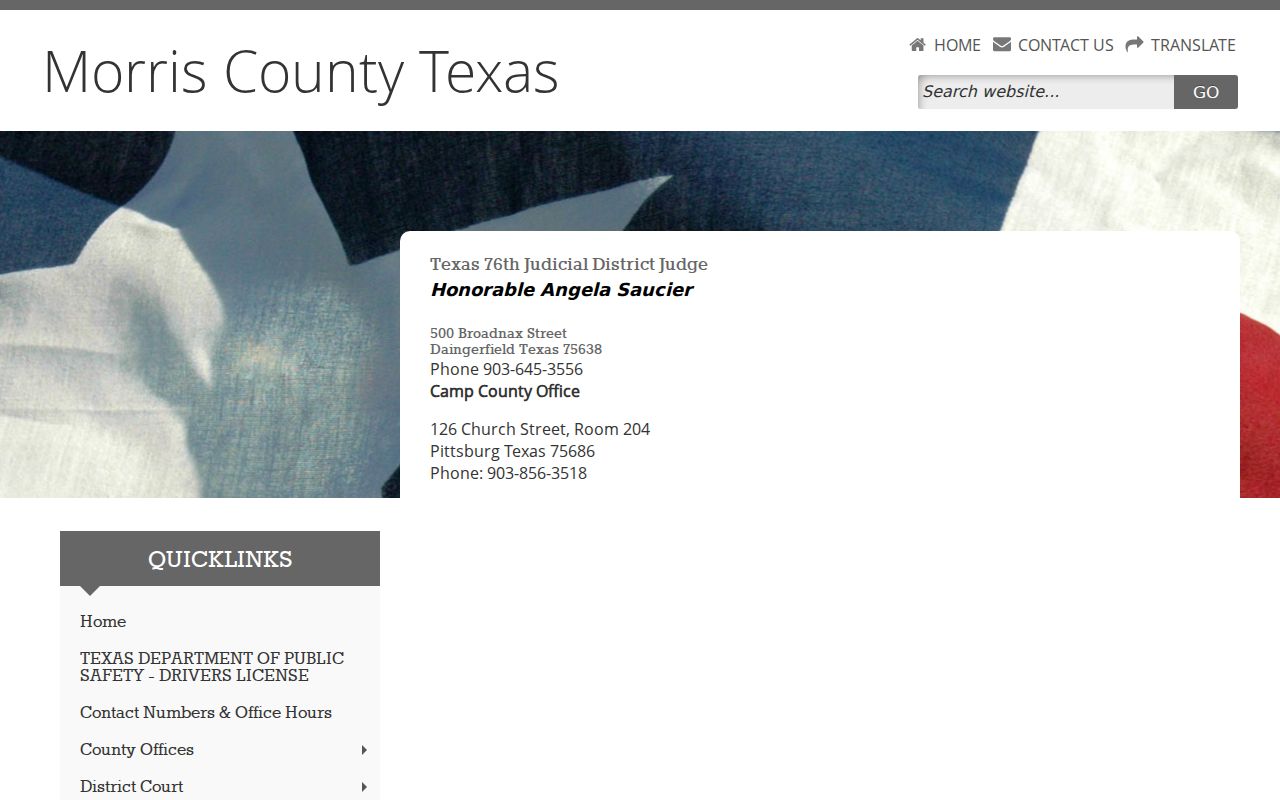 Morris County court docket 76th District Court listing